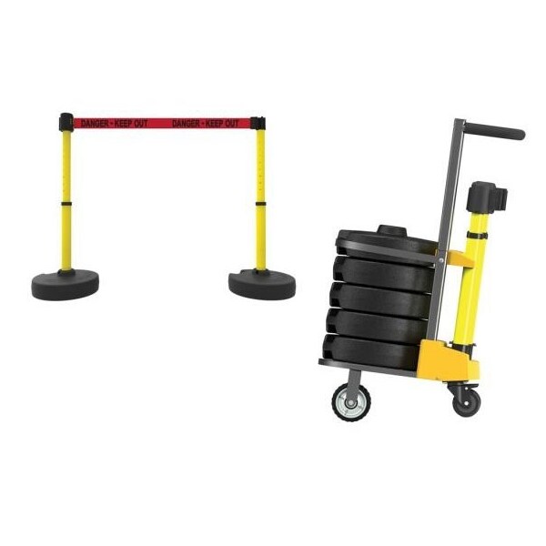 Accuform MOBILE BANNER STAKE STANCHION CART PRB918YL PRB918YL - main